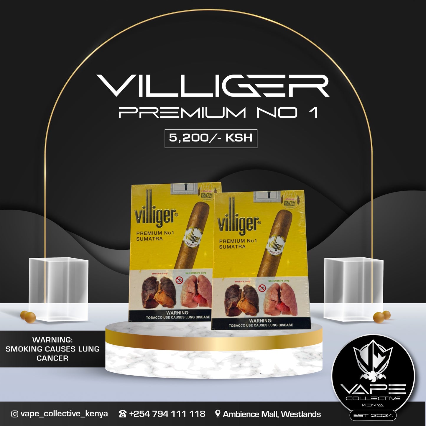 Villiger premium no. 1 Sumatra 5 Cigars